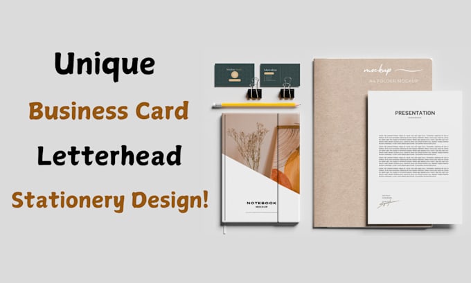 Gig Preview - Custom elegant unique business card, letterhead and stationery items