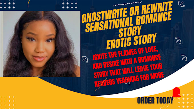 Gig Preview - Ghostwrite or rewrite romance story erotic ebook novel