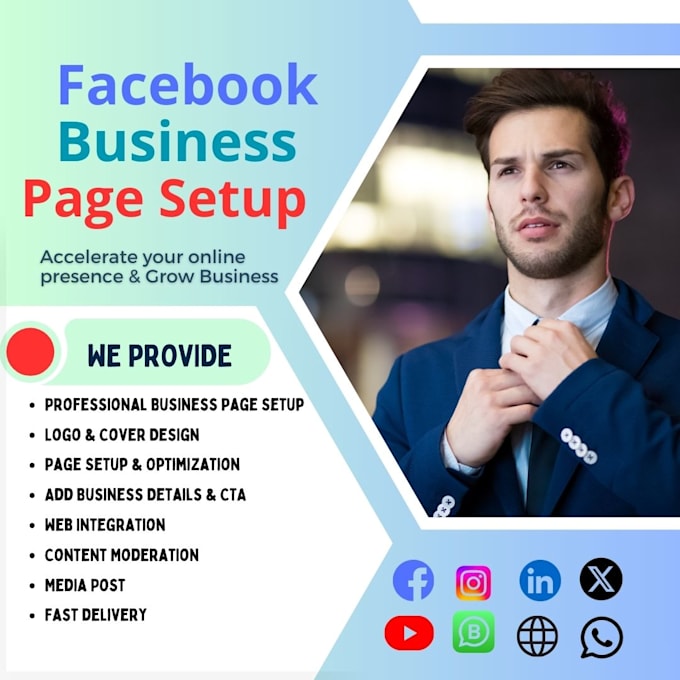 Gig Preview - Do facebook business page create and full setup