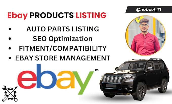 Gig Preview - Do ebay auto parts listing, ebay fitment services expert virtual assistant