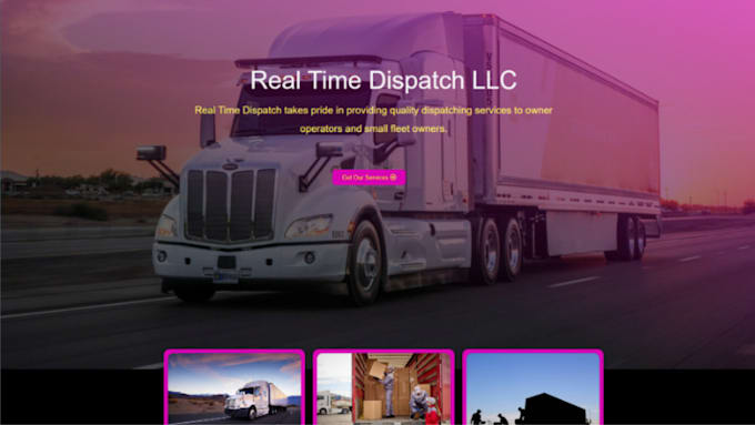 Gig Preview - Design transportation dispatch trucking website for your transport business