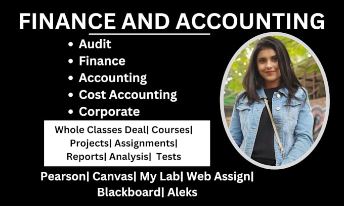 Gig Preview - Teach accounting, cost accounting, finance, corporate finance and audit class