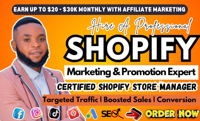 Gig Preview - Boost shopify sales, complete shopify marketing, shopify promotion, tiktok shop