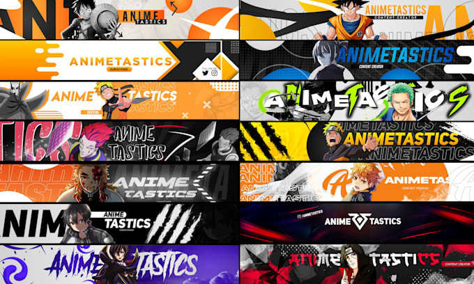 Gig Preview - Design anime or gaming banner for youtube twitch twitter