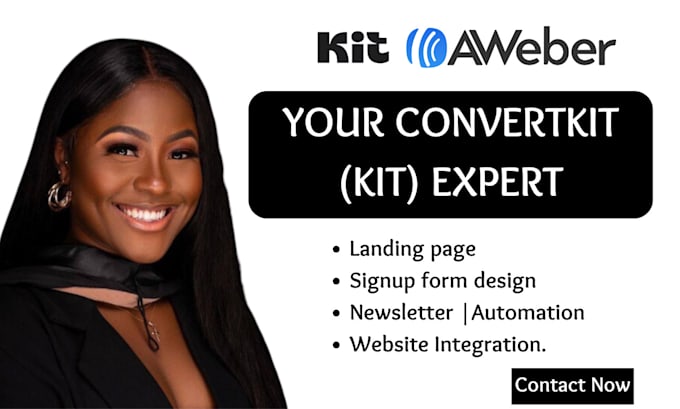 Gig Preview - Be your convertkit expert convertkit newsletter kit landing page aweber