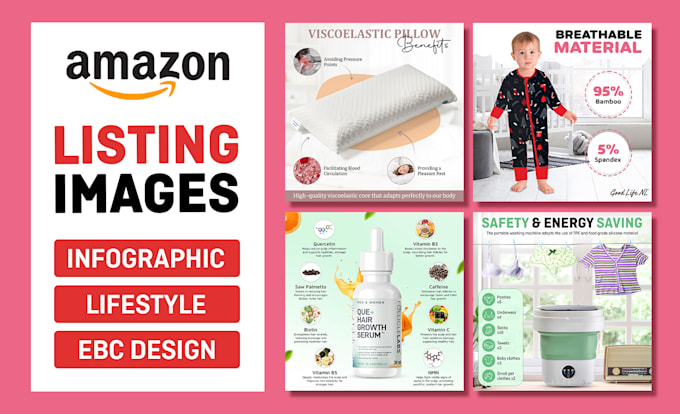 Bestseller - design amazon product listing, amazon infographic and lifestyle image