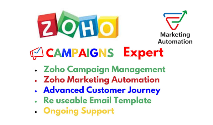 Gig Preview - Be your zoho email campaigns,zoho one, zoho marketing automation,zoho CRM expert