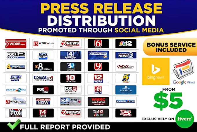 Gig Preview - Do press release distribution with social media marketing