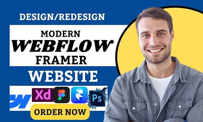 Gig Preview - Build modern webflow or framer websites, convert figma or xd to webflow