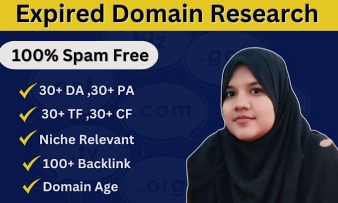 Gig Preview - Find niche relevant expired domain research with high authority