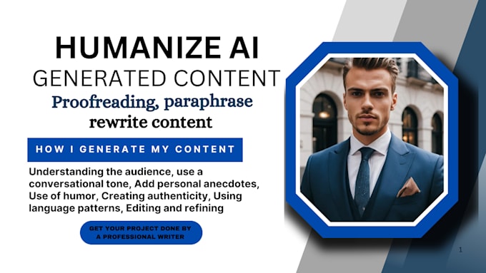 Bestseller - humanize on ai generated content, edit and rewrite ai, chatgpt content