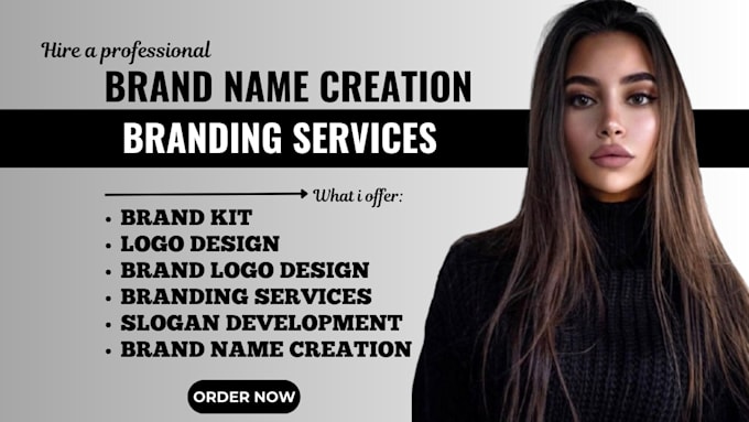 Gig Preview - Create a stunning brand kit, logo, name, and slogan