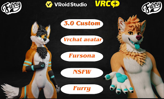 Gig Preview - Model custom furry avatar, fursona, vtuber model, anime, nsfw, vrchat avatar