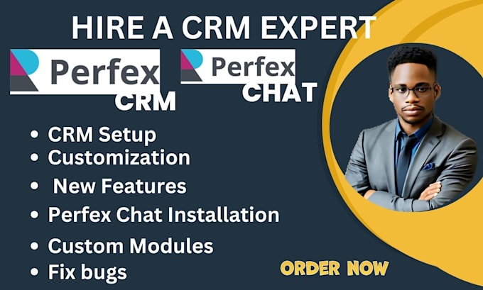 Gig Preview - Setup perfex crm customize perfex crm perfex chat integration and all modules