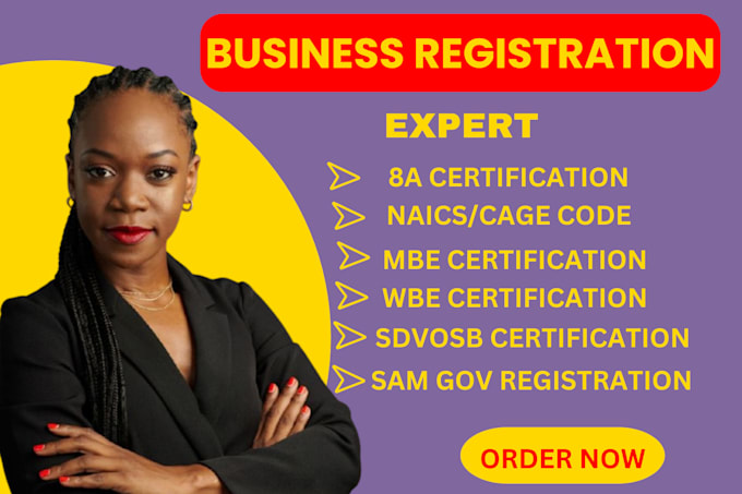 Gig Preview - Do your business certification such as sbe, mbe certification, 8a, 501c3