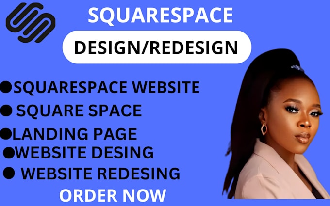 Gig Preview - Do squarespace website design squarespace redesign squarespace  landingpage