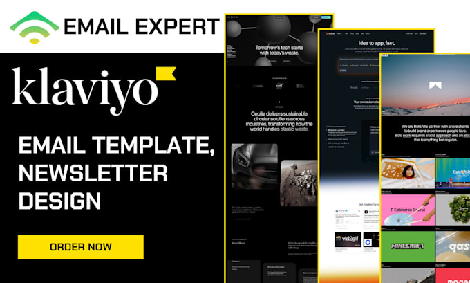 Gig Preview - Setup klaviyo email marketing flows design, klaviyo newsletter template design