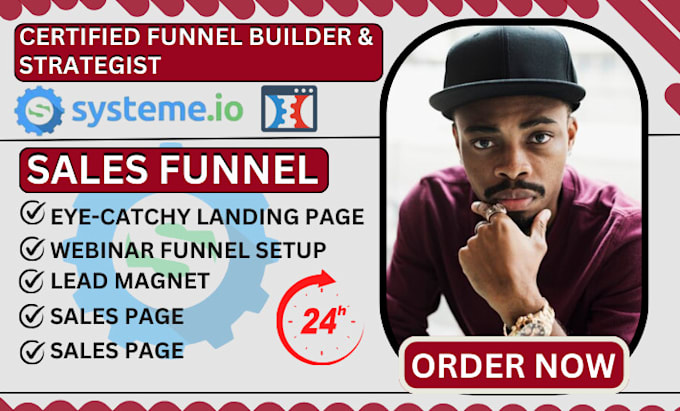 Gig Preview - Design systeme io sales funnel, clickfunnels landing page, systeme io funnel dns