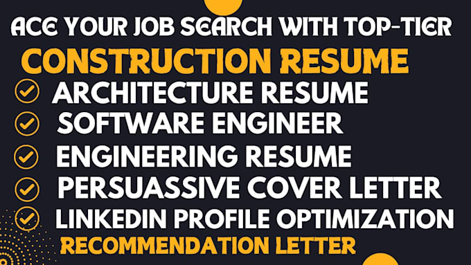 Gig Preview - Construction tech architectural transition pmp  resume that gets you noticed