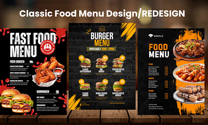 Bestseller - design classic and attractive digital food menu design for restaurants bar club