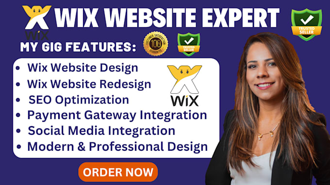 Gig Preview - Build wix website design wix website development wix studio wix redesign seo