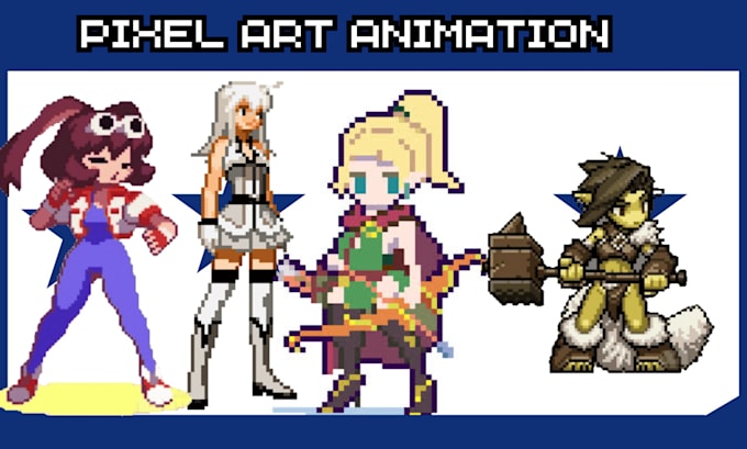 Gig Preview - Make pixel art animation nsfw pixel art character sprite sheet for game art