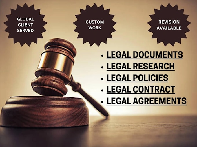 Gig Preview - Do professional legal services, contracts and legal research