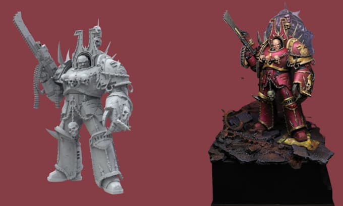 Gig Preview - 3d resin print and paint your miniature figure warhammer 40k dnd tabletop figure