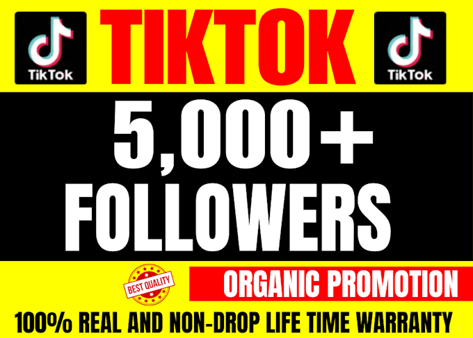 Gig Preview - Buy 5000 tiktok followers fast