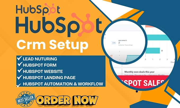 Gig Preview - Setup hubspot marketing hub saleshub service hub  operation hub commerce hub crm