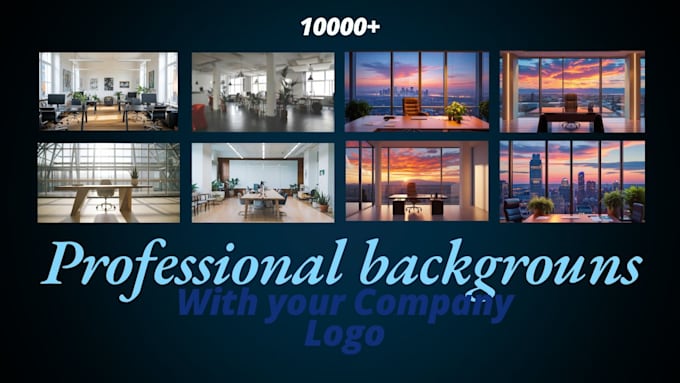 Gig Preview - Design your zoom and meet professional backgrounds with logo