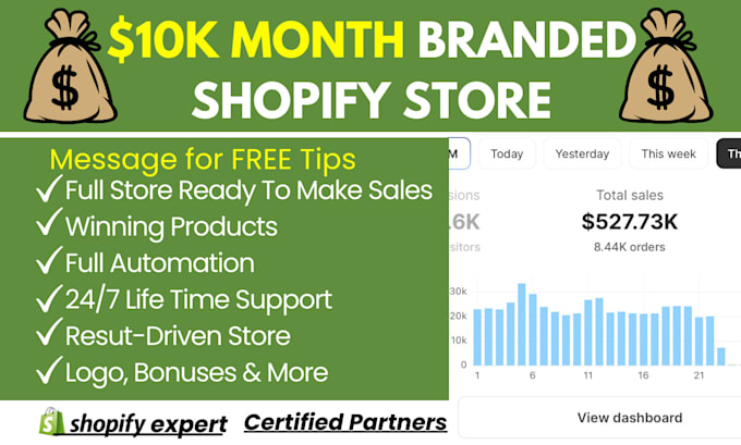 Bestseller - build a high converting dropshipping shopify store or custom shopify website