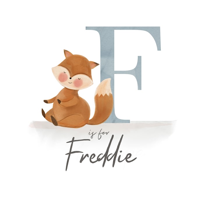 Gig Preview - Create a custom animal and baby name artwork for your nursery