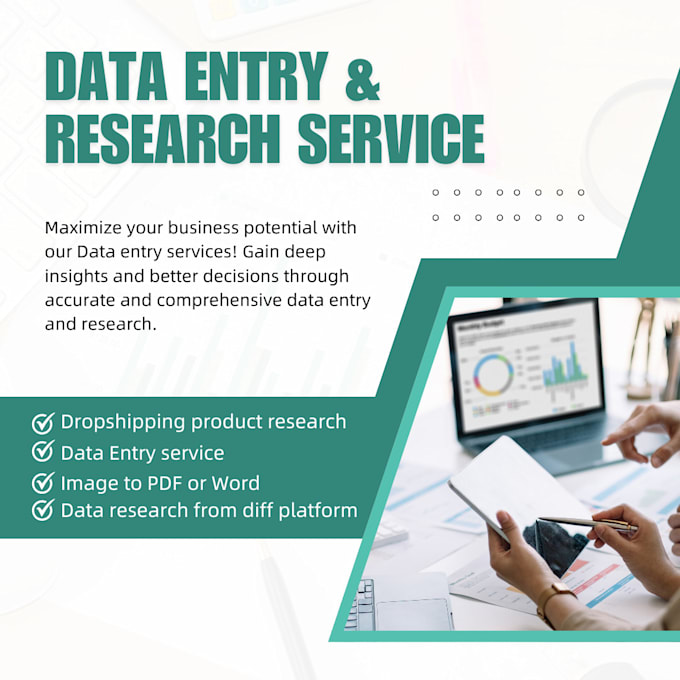 Gig Preview - Our agency will do any type of data entry and web research for you