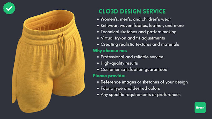 Bestseller - create realistic clo3d garment in clo3d