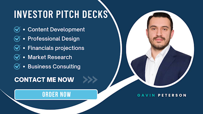 Gig Preview - Create design your investor pitch deck with 5yrs financials