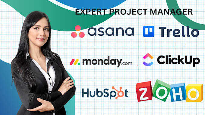 Gig Preview - Setup project management on asana trello mondaycom clickup hubspot zohocrm