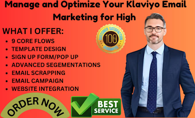 Gig Preview - Manage and optimize your klaviyo email marketing for conversions