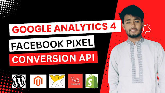 Gig Preview - Fix google analytics setup facebook pixel conversion API ga4 ecommerce tracking