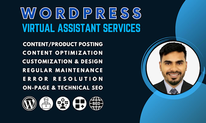 Gig Preview - Be a professional wordpress virtual assistant for website management and support