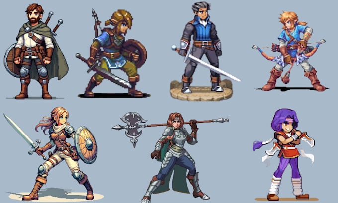 Bestseller - pixel art animation character sprite sheet pixel game art asset props