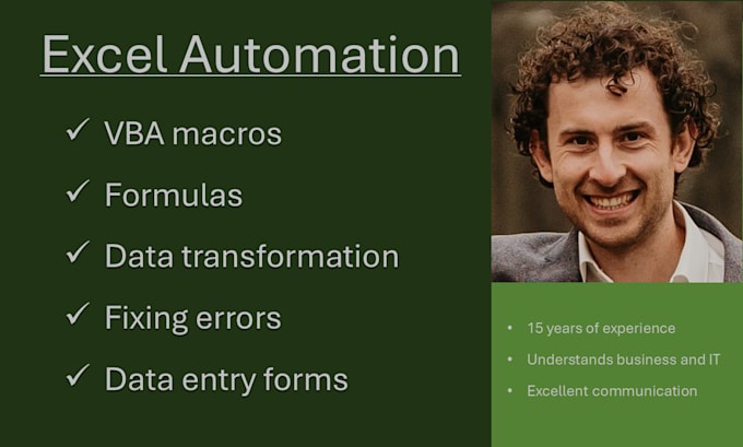 Gig Preview - Do any excel automation using vba macros and formulas