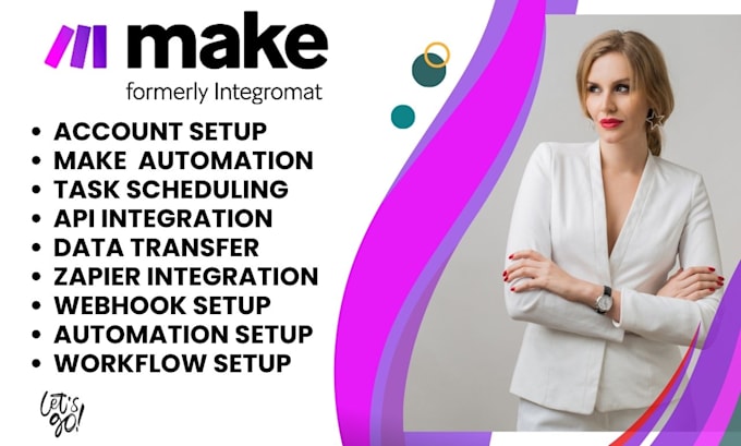 Gig Preview - Setup make com automation, make expert, make, made com, api integration airtable