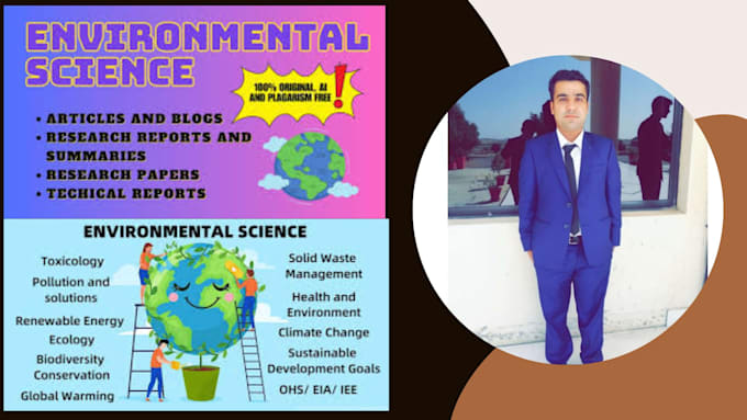 Gig Preview - Do research and write anything on environmental sciences