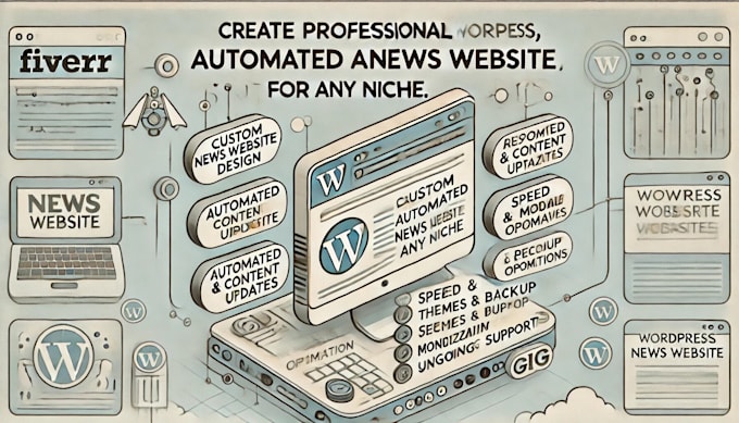 Gig Preview - Create professional wordpress automated news website for any niche