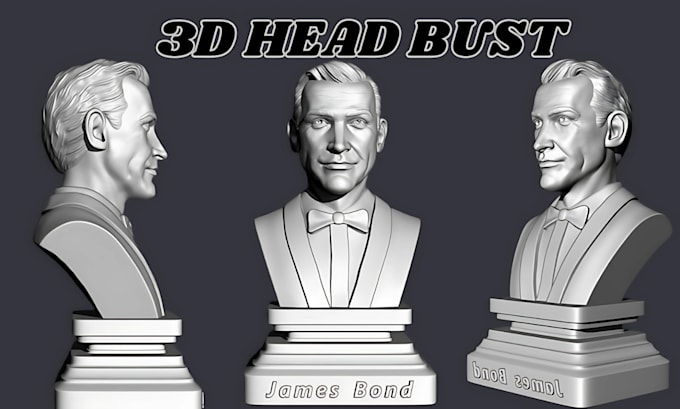 Gig Preview - Sculpt realistic 3d head 3d bust model 3d portrait in zbrush for 3d printing