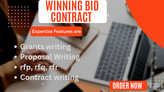 Gig Preview - Win contracts bid proposal writer for rfrs rfqs rfps