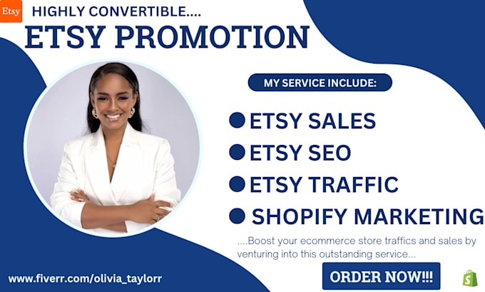 Gig Preview - Do etsy store promotion and shopify marketing to boost your etsy sales