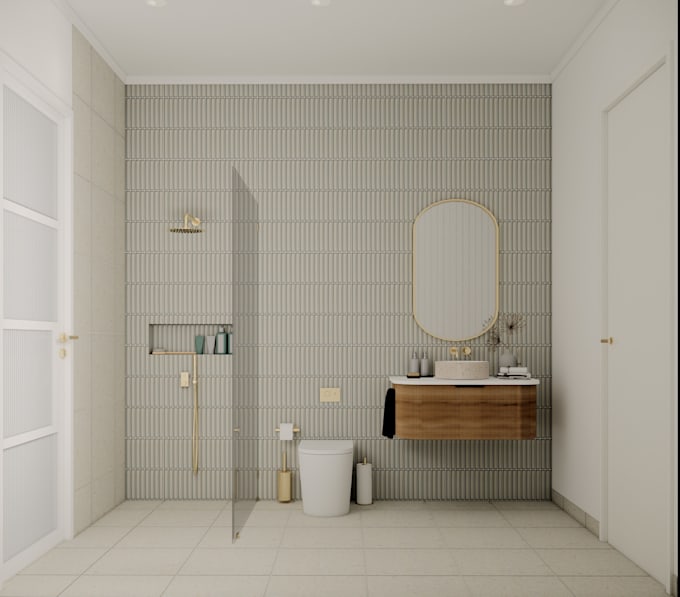 Gig Preview - Make photorealistic renders for bathrooms