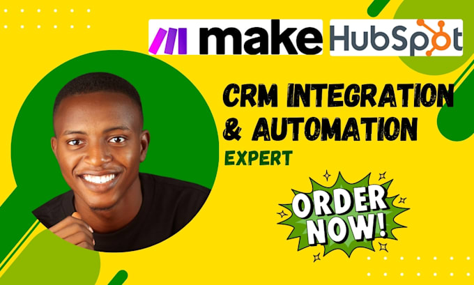 Gig Preview - Do hubspot crm made com make com automation hubspot website